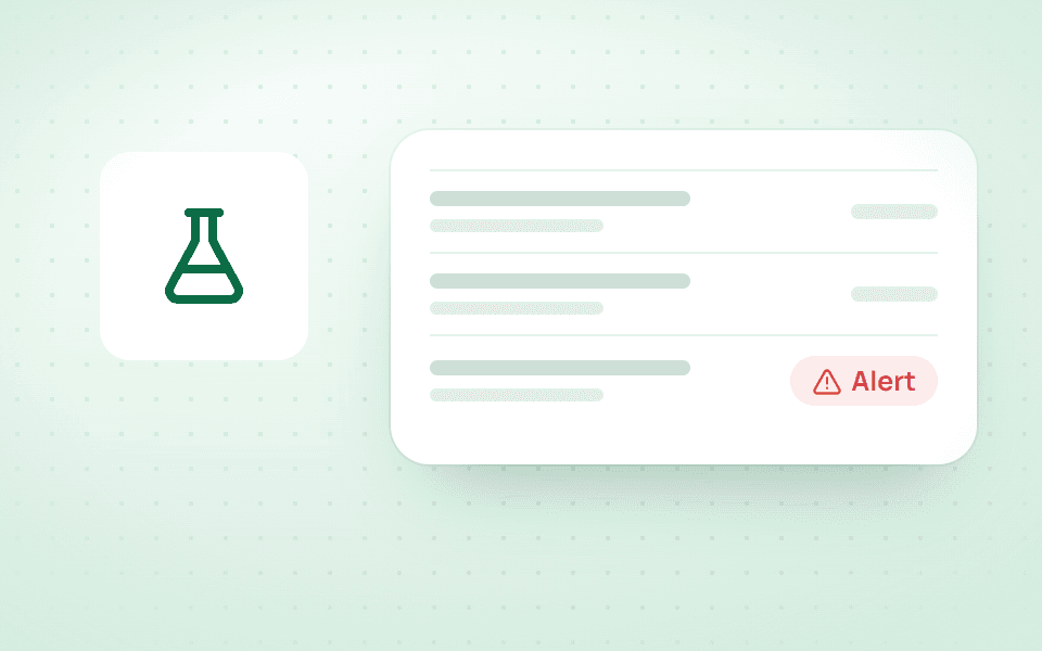 Tests and imaging with alert thresholds.