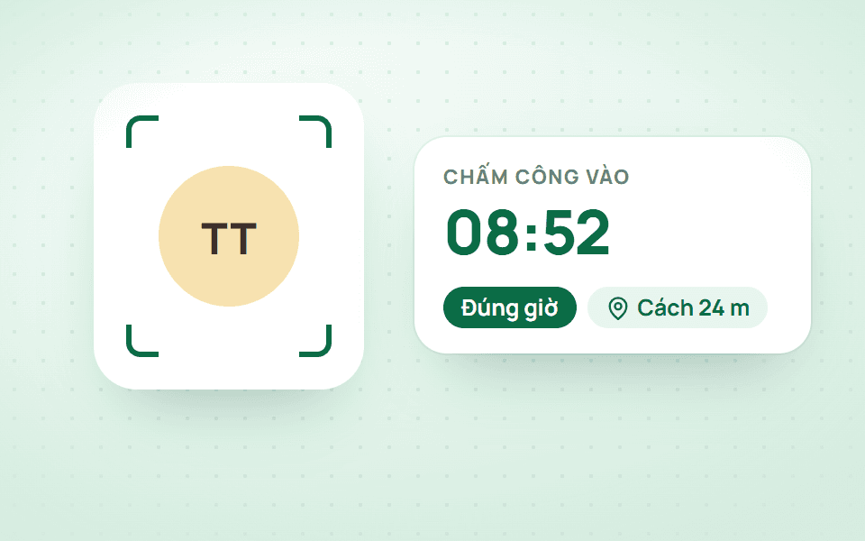 Trên điện thoại, kiểm tra bán kính chi nhánh.