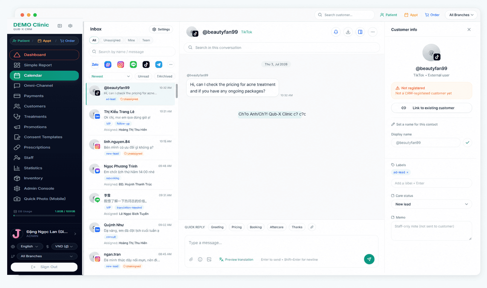 Omni-channel Inbox